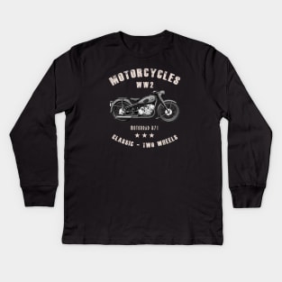 Motorrad R71  Retro Vintage Motorcycle WW2 Kids Long Sleeve T-Shirt